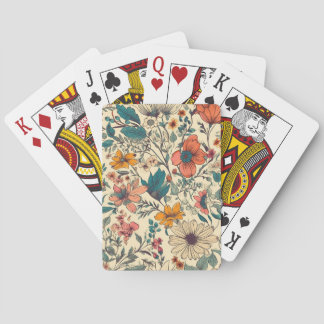 Jeu De Cartes Cartes vintage Floral