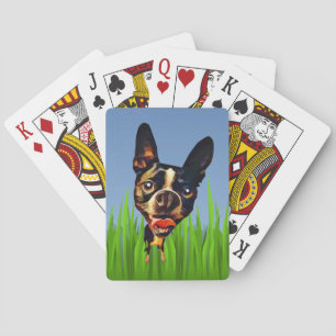 Jeu De Cartes Carton amusant Boston Terrier Deck de cartes