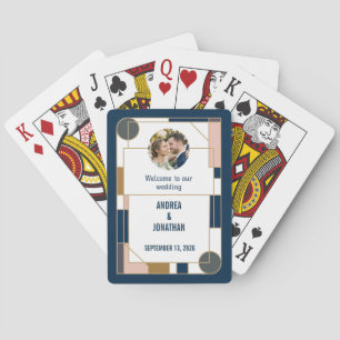 Jeu De Cartes Carton d'invitation de mariage Art Déco modifiable