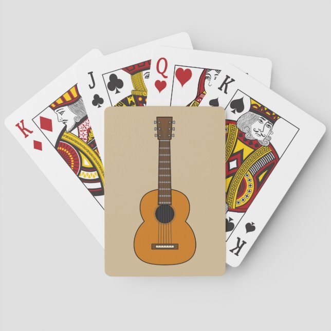 Jeu De Cartes Carton simple de guitare acoustique (dos)