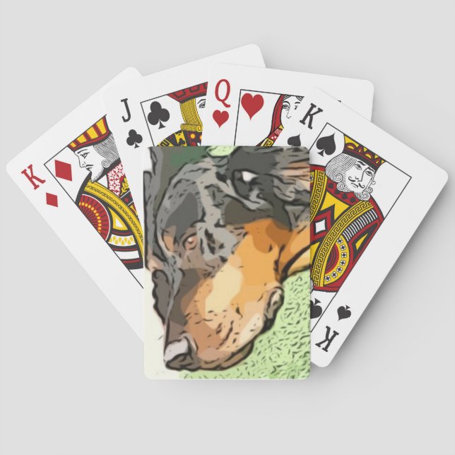 Jeu De Cartes Cartoon Gordon Setter Lecture Cartes (dos)