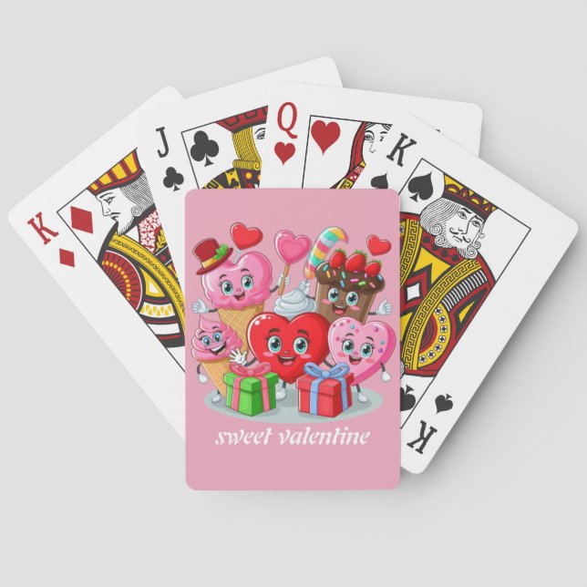 Jeu De Cartes Cartoon Heart & Sweet amis valentine's day (dos)