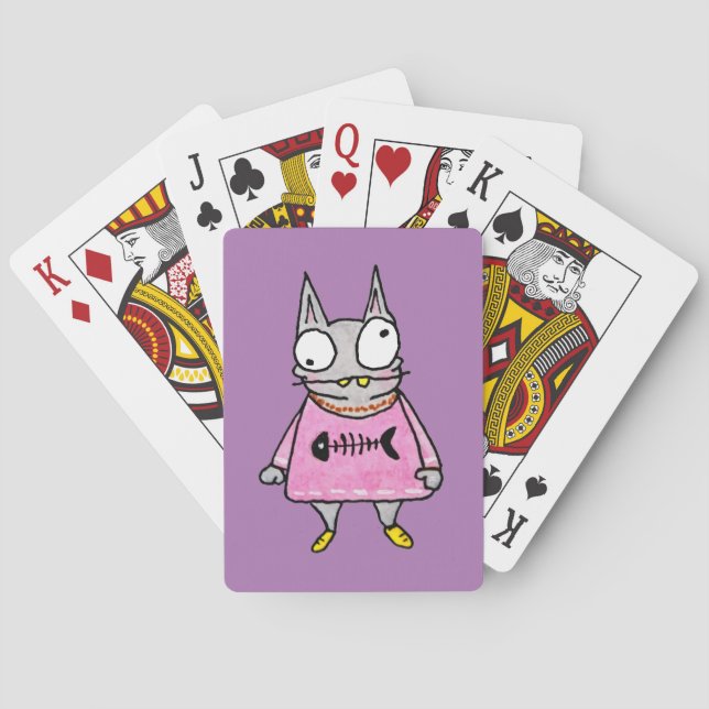 Jeu De Cartes Cartoon Kitten (dos)