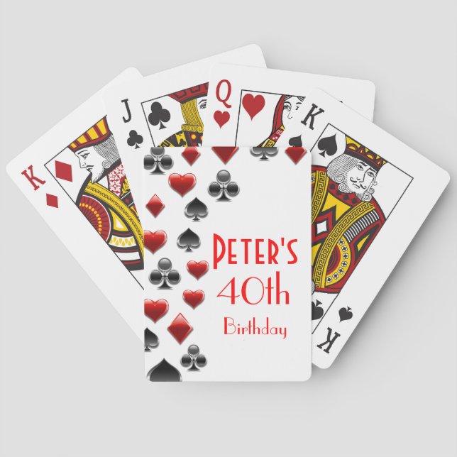 Jeu De Cartes Casino Anniversaire Fête Faveurs Jouer Cartes (dos)
