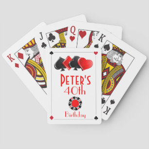 Jeu De Cartes Casino Anniversaire Fête Faveurs Jouer Cartes
