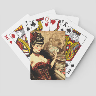 Jeu De Cartes Casino vintage fille