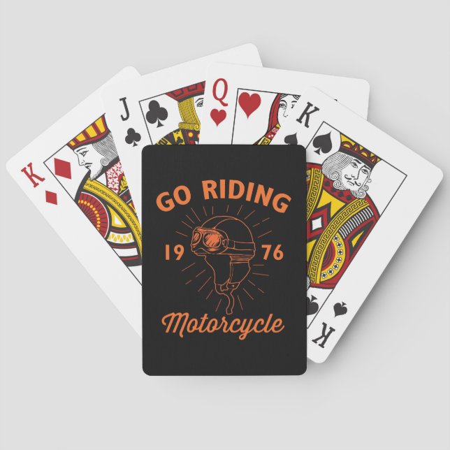 Jeu De Cartes Casque classique pour moto (dos)