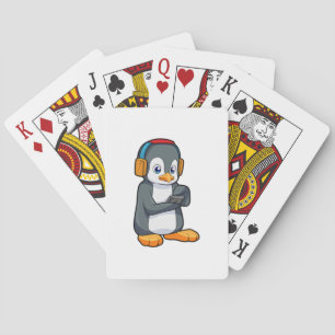 Jeu De Cartes Casque de musique Penguin