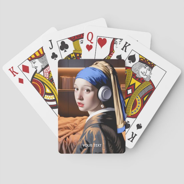 Jeu De Cartes Casques de perle d'Imaginaire mignonne fille (dos)