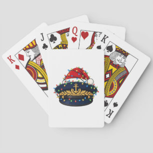 Jeu De Cartes Casquette de capitaine Père Noël Lumières de Noël