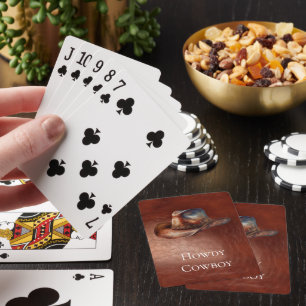 Jeu De Cartes Casquette rustique Brown Cowboy