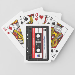 Jeu De Cartes cassette de musique vintage rétro-texte personnali