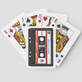 Jeu De Cartes cassette de musique vintage rétro-texte personnali