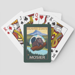 Jeu De Cartes Castor et capot de Mt. - Mosier, Orégon