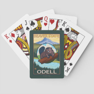Jeu De Cartes Castor et capot de Mt. - Odell, Orégon