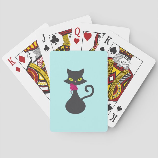 Jeu De Cartes Cat atomique moderne du milieu du siècle (dos)