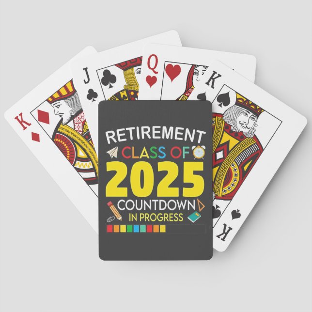 Jeu De Cartes Catégorie de retraite du compte à rebours 2025 en  (dos)