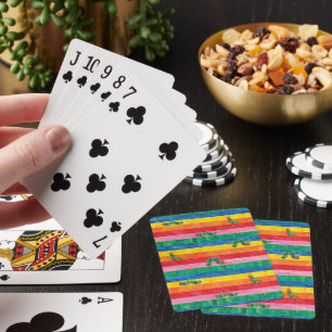 Jeu De Cartes Caterpillar Rainbow Stripe Motif Lecture Cartes