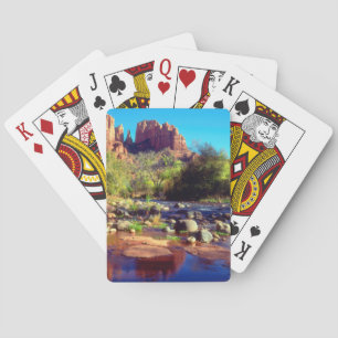 Jeu De Cartes Cathedral Rock se reflétant dans Oak Creek