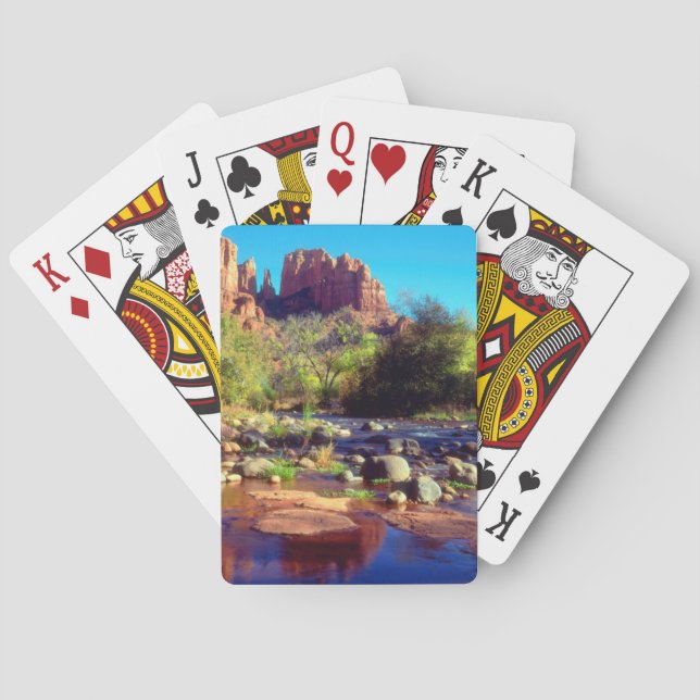 Jeu De Cartes Cathedral Rock se reflétant dans Oak Creek (dos)