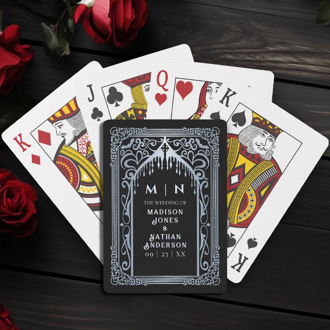 Jeu De Cartes Cathédrale Gothique Argent Vampire Mariage Faveur (Créateur téléchargé)