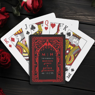 Jeu De Cartes Cathédrale gothique rouge Vampire Mariage Faveur
