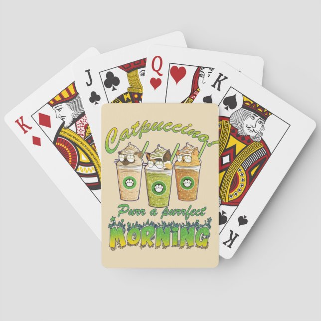 Jeu De Cartes Catpuccino - Purr un matin parfait | Chat mignon (dos)