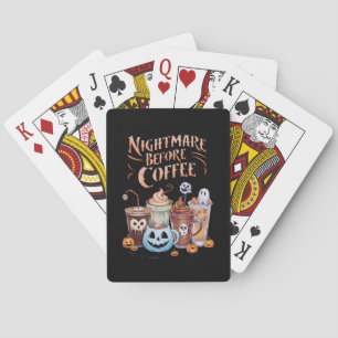 Jeu De Cartes Cauchemar avant café Halloween au potiron épicé