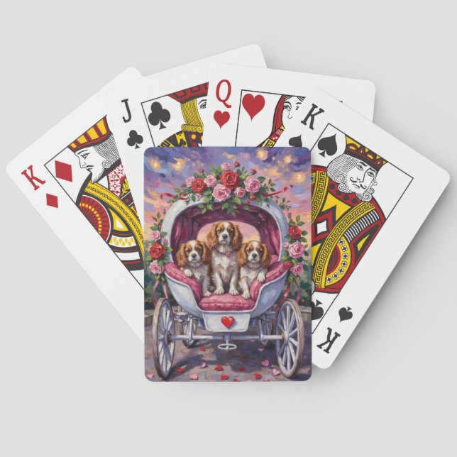Jeu De Cartes Cavalier King Charles Spaniel Chien Saint-Valentin (dos)