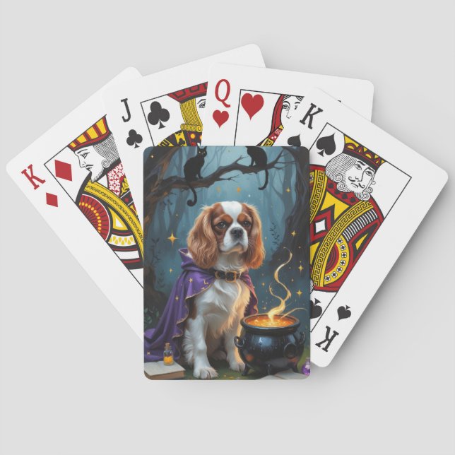 Jeu De Cartes Cavalier King Charles Spaniel Fantaisie d'Hallowee (dos)
