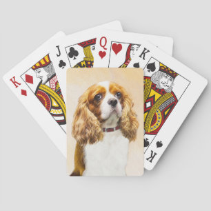 Jeu De Cartes Cavalier King Charles Spaniel Peinture originale