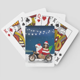 Jeu De Cartes Cavalier King Chien Noël Père Noël