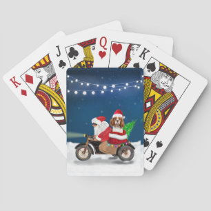 Jeu De Cartes Cavalier King Chien Noël Père Noël