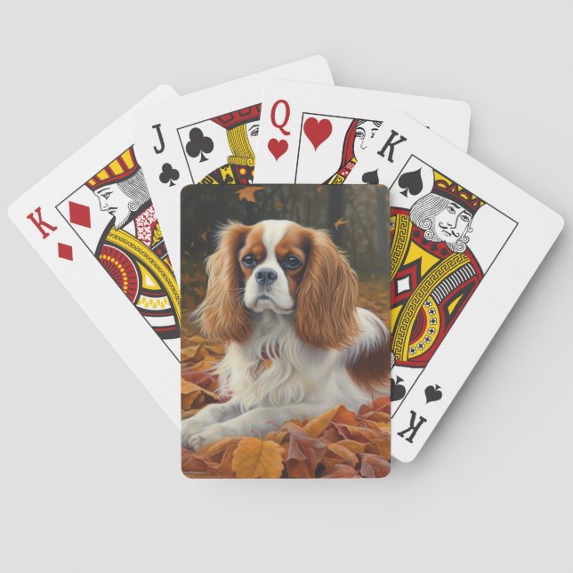 Jeu De Cartes Cavalier King en automne Feuilles automne Inspirat (dos)