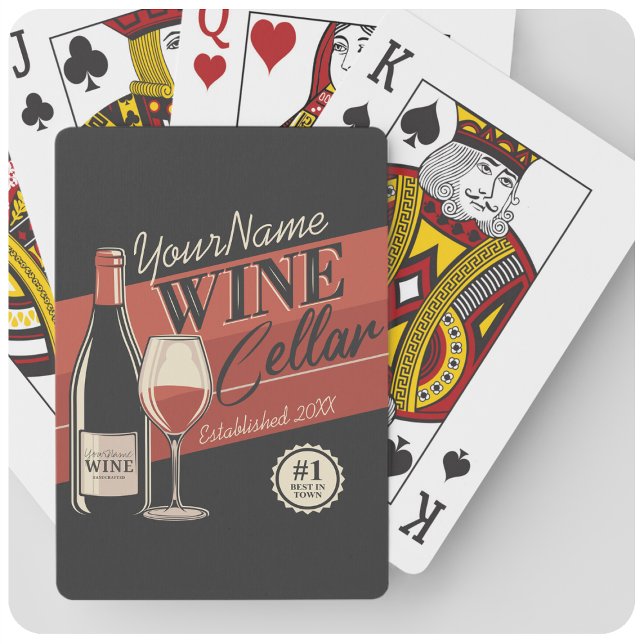 Jeu De Cartes Cave à vin personnalisée Bouteille Salle de dégust (Créateur téléchargé)