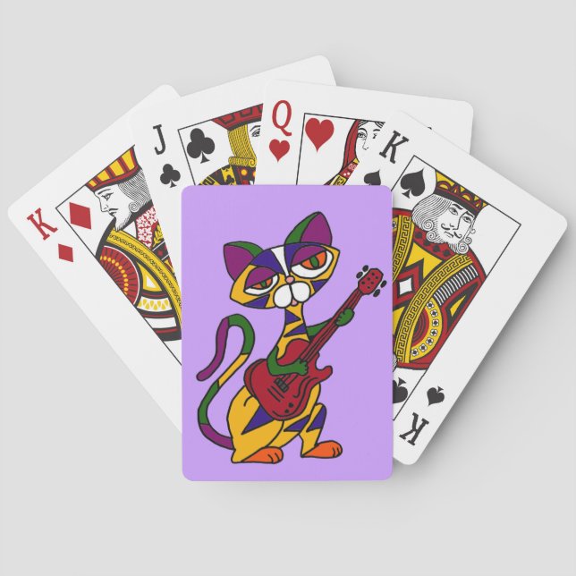 Jeu De Cartes CB - Cool Chat Jouer de la guitare dessin (dos)