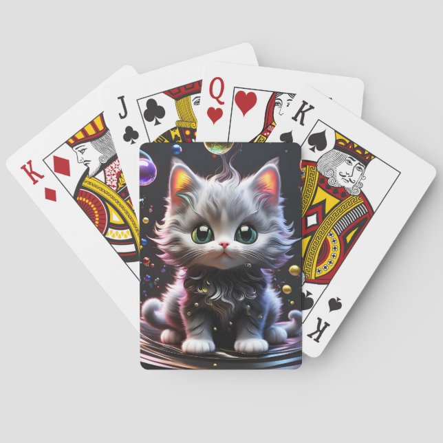 Jeu De Cartes Ce chaton noir et argent est si réaliste et c (dos)