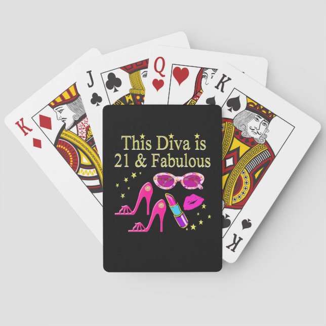 JEU DE CARTES CE DIVA A 21 ANS ET UN DESIGN FABULEUX (dos)