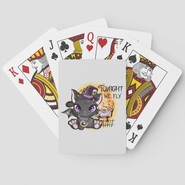 Jeu De Cartes Ce soir, nous volons - Chat Sorcière Noire (dos)