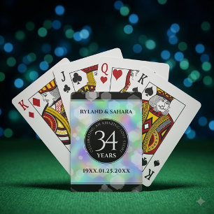 Jeu De Cartes Célébration élégante du 34e anniversaire de mariag