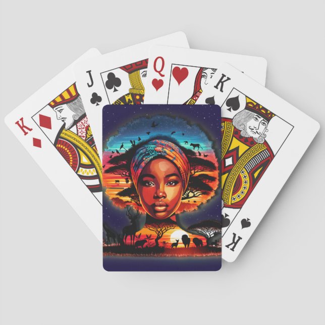 Jeu De Cartes Célébrer la beauté de l'Afrique Extraordinaire (dos)