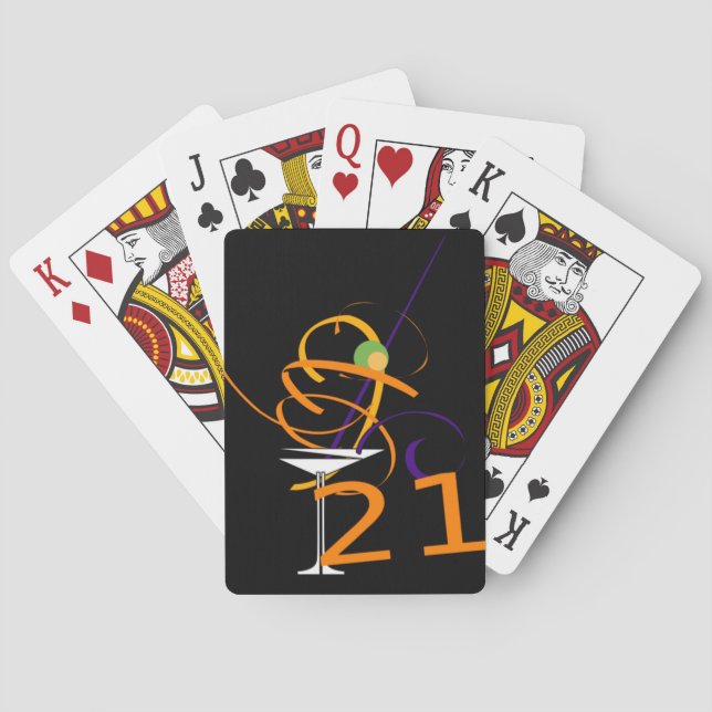 Jeu De Cartes Célébrer le 21E Cocktail (dos)