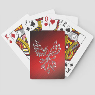 Jeu De Cartes Cendres noires rouges et Phoenix