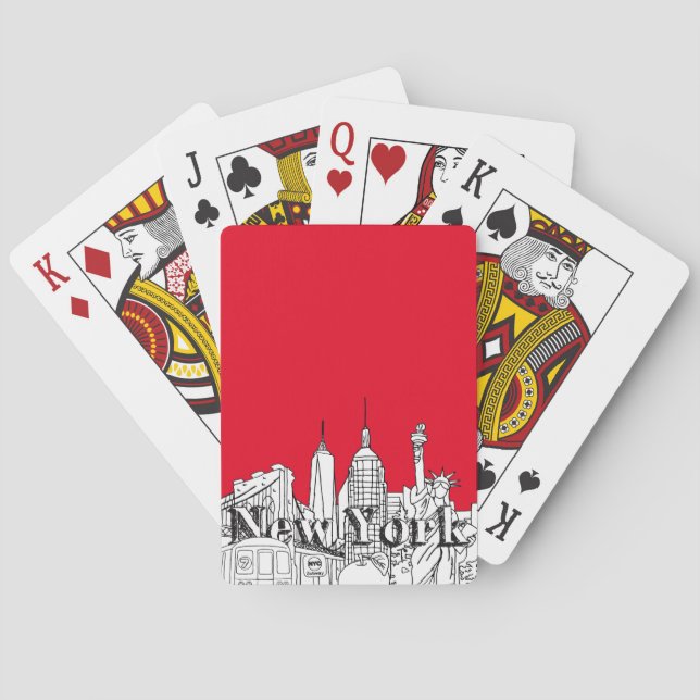 Jeu De Cartes Centre-ville NYE New York Vacances Souvenirs NYC C (dos)