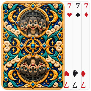 Jeu De Cartes Cerberus bébé mignon, mythique