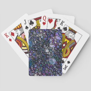 Jeu De Cartes Cercles abstraits dessinés à la main, Bleu, Violet