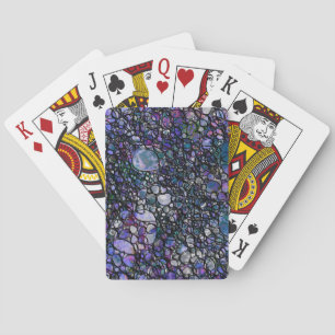 Jeu De Cartes Cercles abstraits dessinés à la main, Bleu, Violet