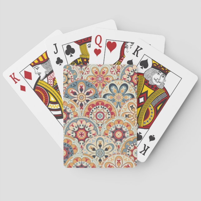 Jeu De Cartes Cercles Abstraits : Papier peint couleur tendance (dos)
