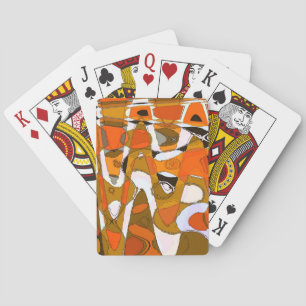 Jeu De Cartes Cercles d'automne lumineux : motif abstrait.