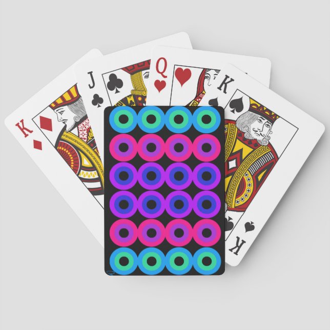 Jeu De Cartes Cercles de néon (dos)